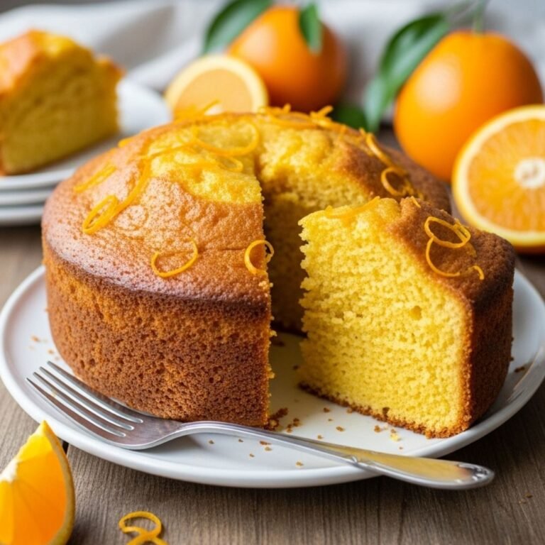 Bizcocho esponjoso de naranja