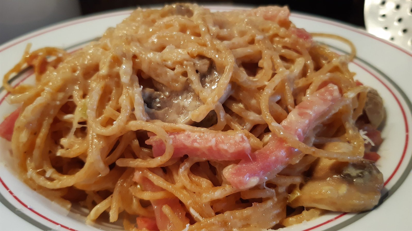 Receta de espaguetis con bacón