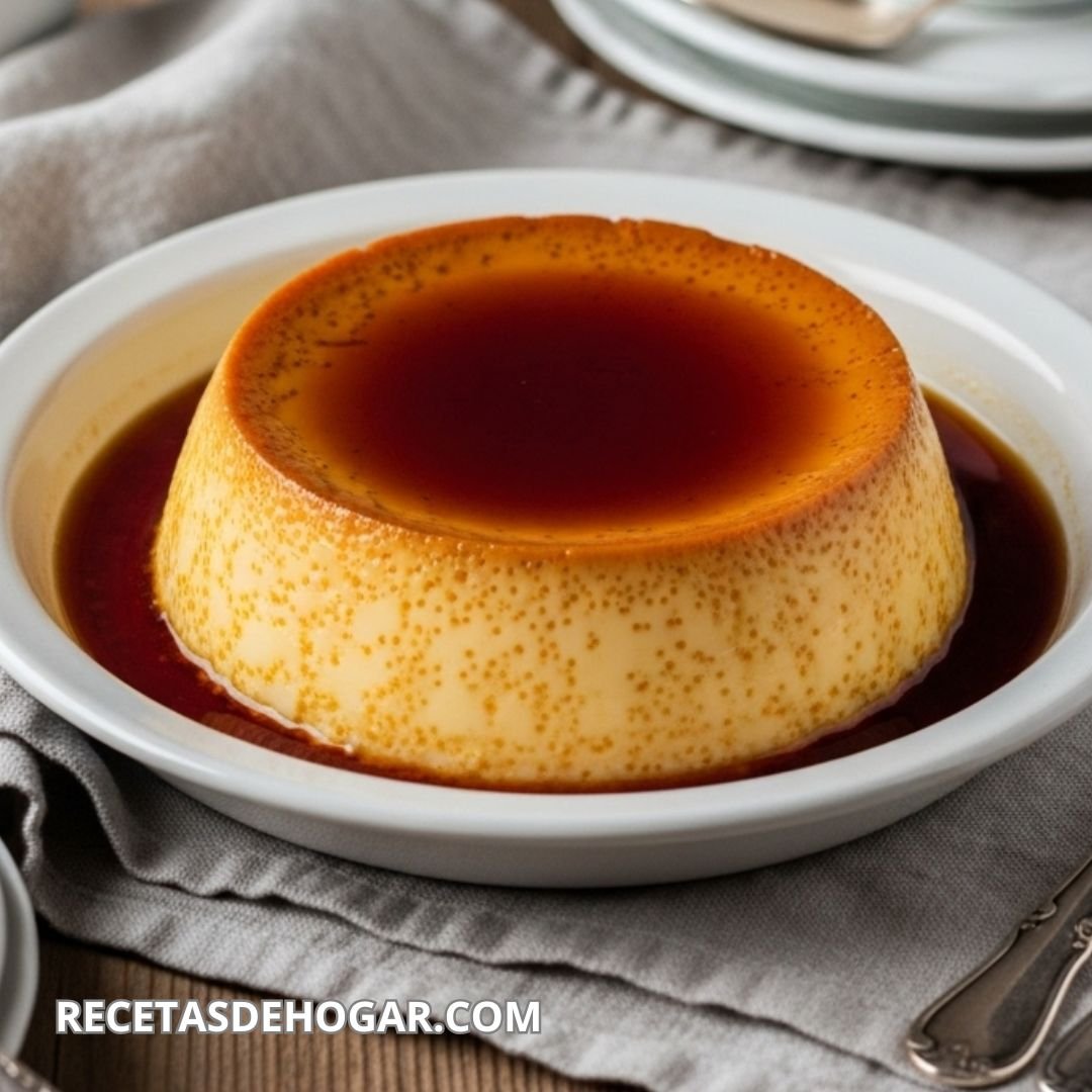 Flan de vainilla con caramelo receta casera
