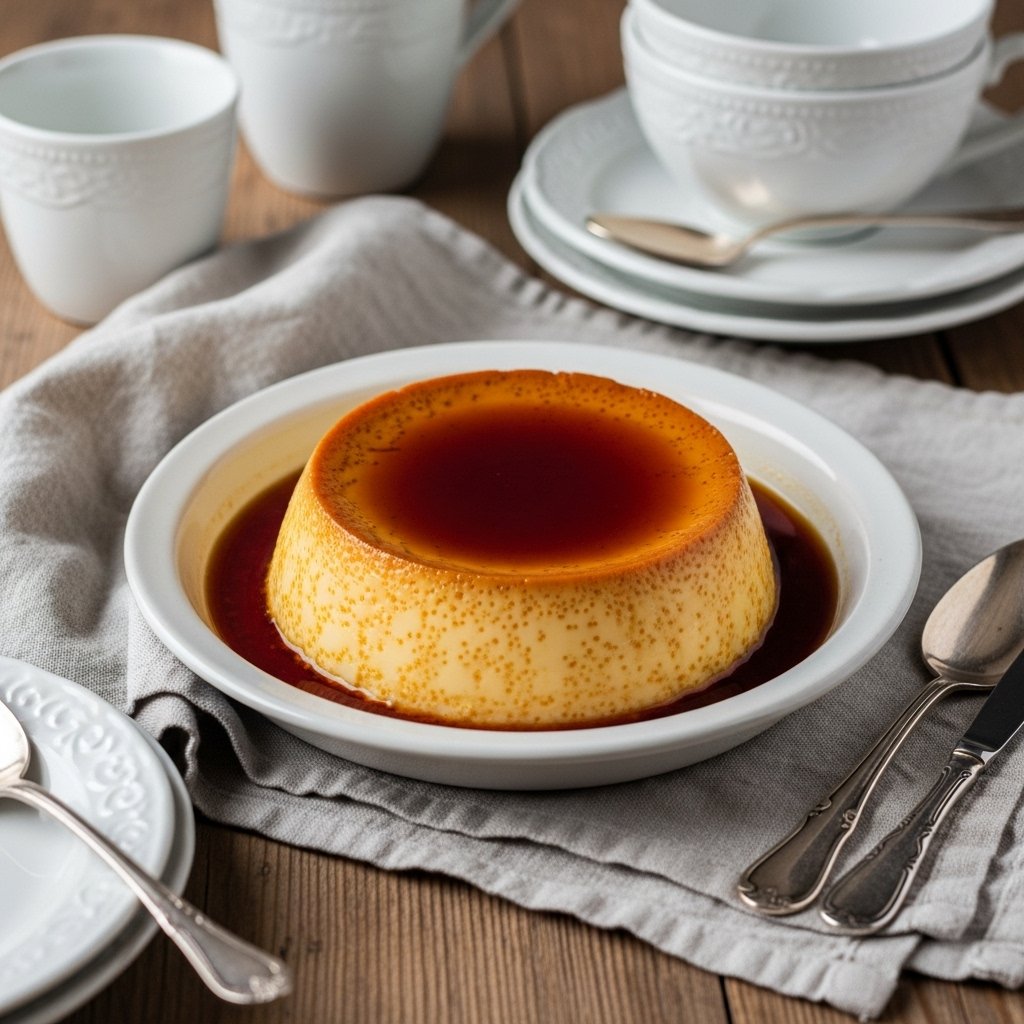 Receta de flan de vainilla con caramelo casero