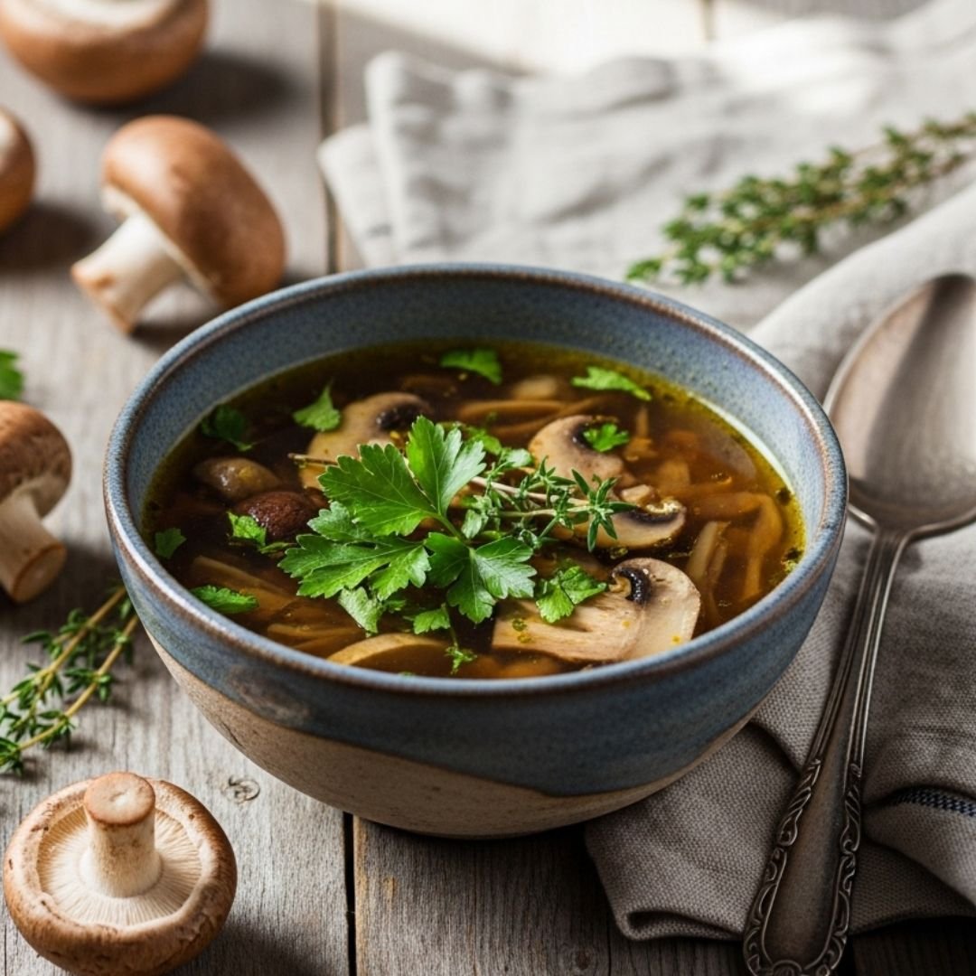 Caldo de setas casero
