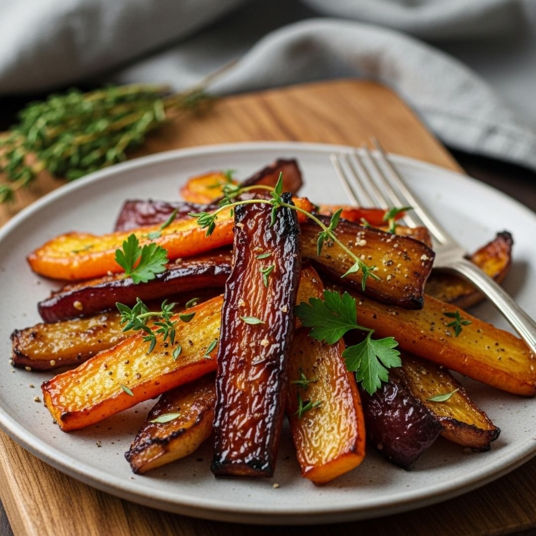 Verduras asadas caramelizadas
