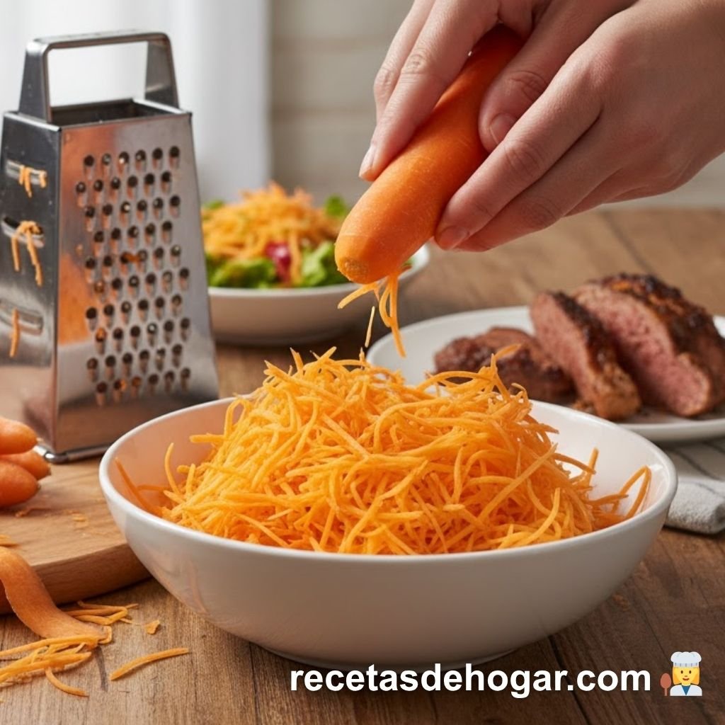 En la cocina existen varios ingredientes que pueden elevar un plato común a algo verdaderamente especial son las zanahorias ralladas perfectas