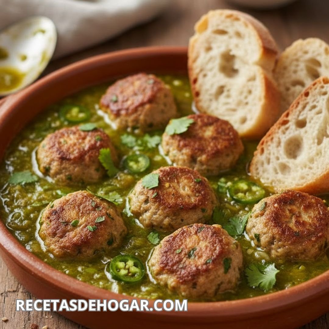 Albondigas de pescado en salsa verde