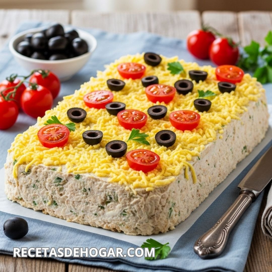 Pastel frio de pollo cremoso, receta fácil